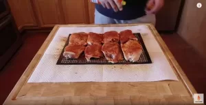 Chicken Thighs on Frog Mat